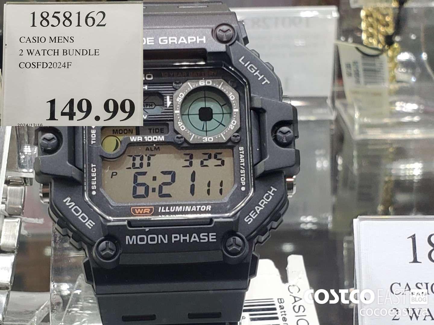 1858162 CASIO MENS 2 WATCH BUNDLE COSFD2024F  $149.99
