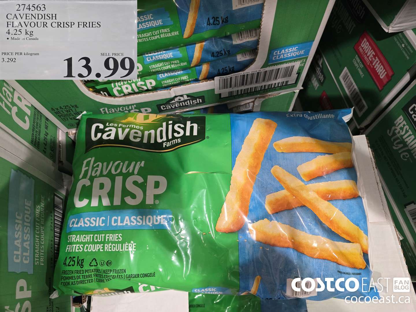 274563 CAVENDISH FLAVOUR CRISP FRIES 4.25 KG $13.99