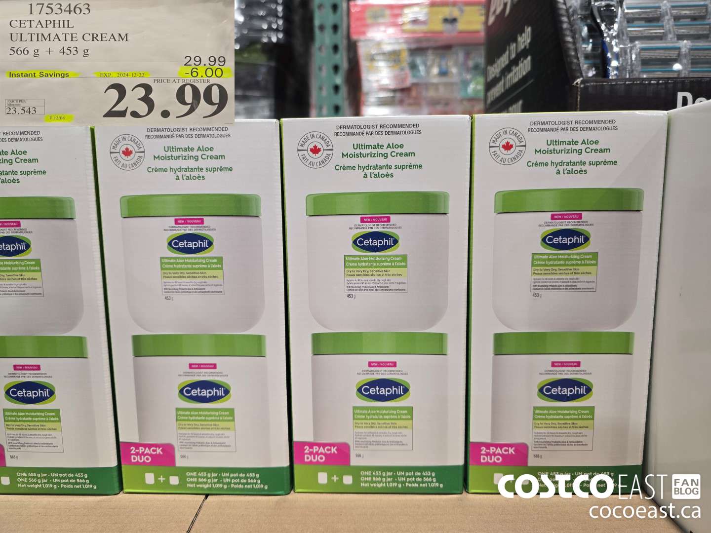 1753463 CETAPHIL ULTIMATE CREAM 566 g + 453 G ($6.00 INSTANT SAVINGS EXPIRES ON 2024-12-22) $23.99