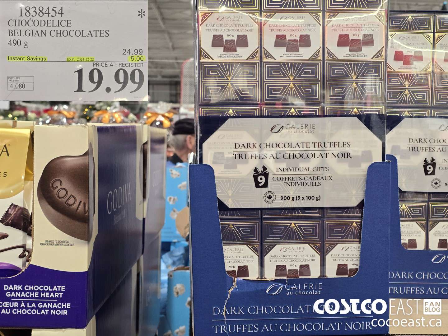 1838454 CHOCODELICE BELGIAN CHOCOLATES 490 g ($5.00 INSTANT SAVINGS EXPIRES ON 2024-12-22) $19.99