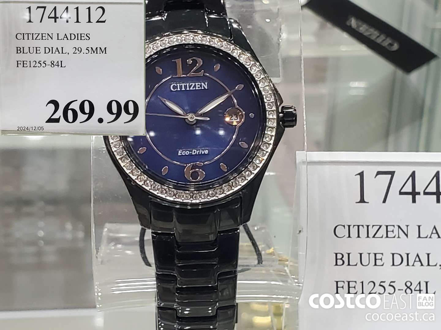 1744112 CITIZEN LADIES BLUE DIAL, 29.5MM FE1255-84L  $269.99