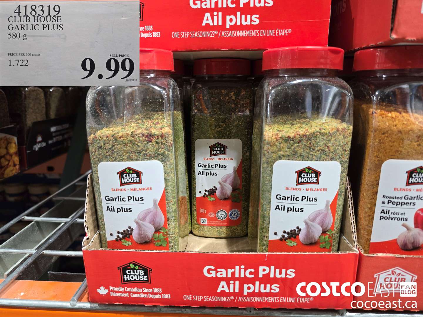 418319 CLUB HOUSE GARLIC PLUS 580 G $9.99