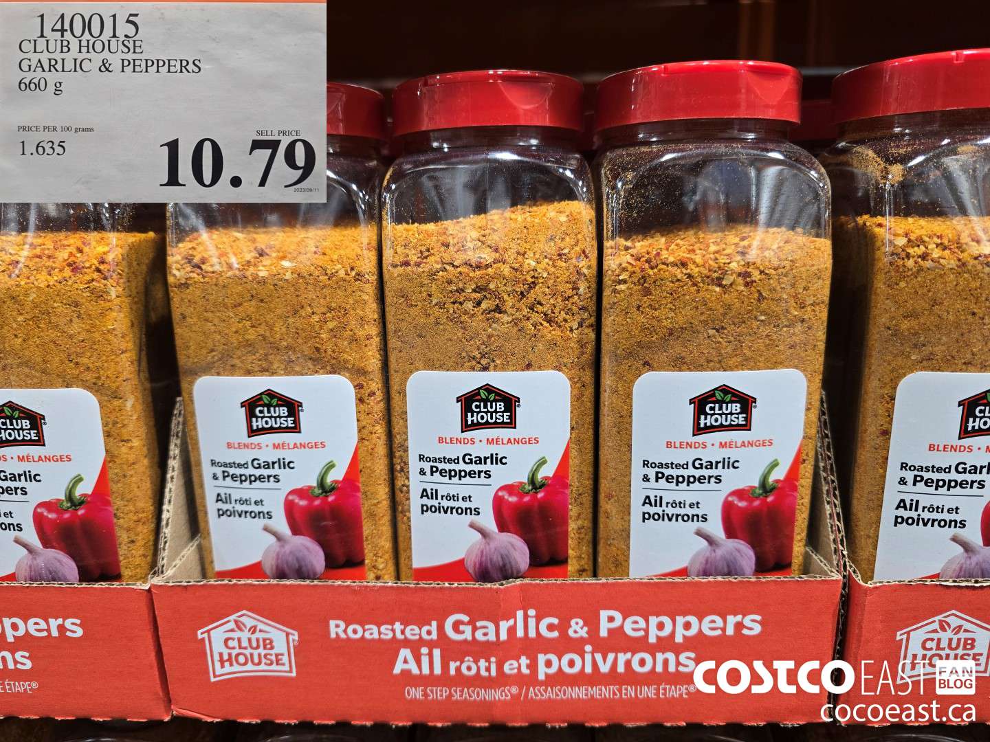 140015 CLUB HOUSE GARLIC & PEPPERS 660 G $10.79