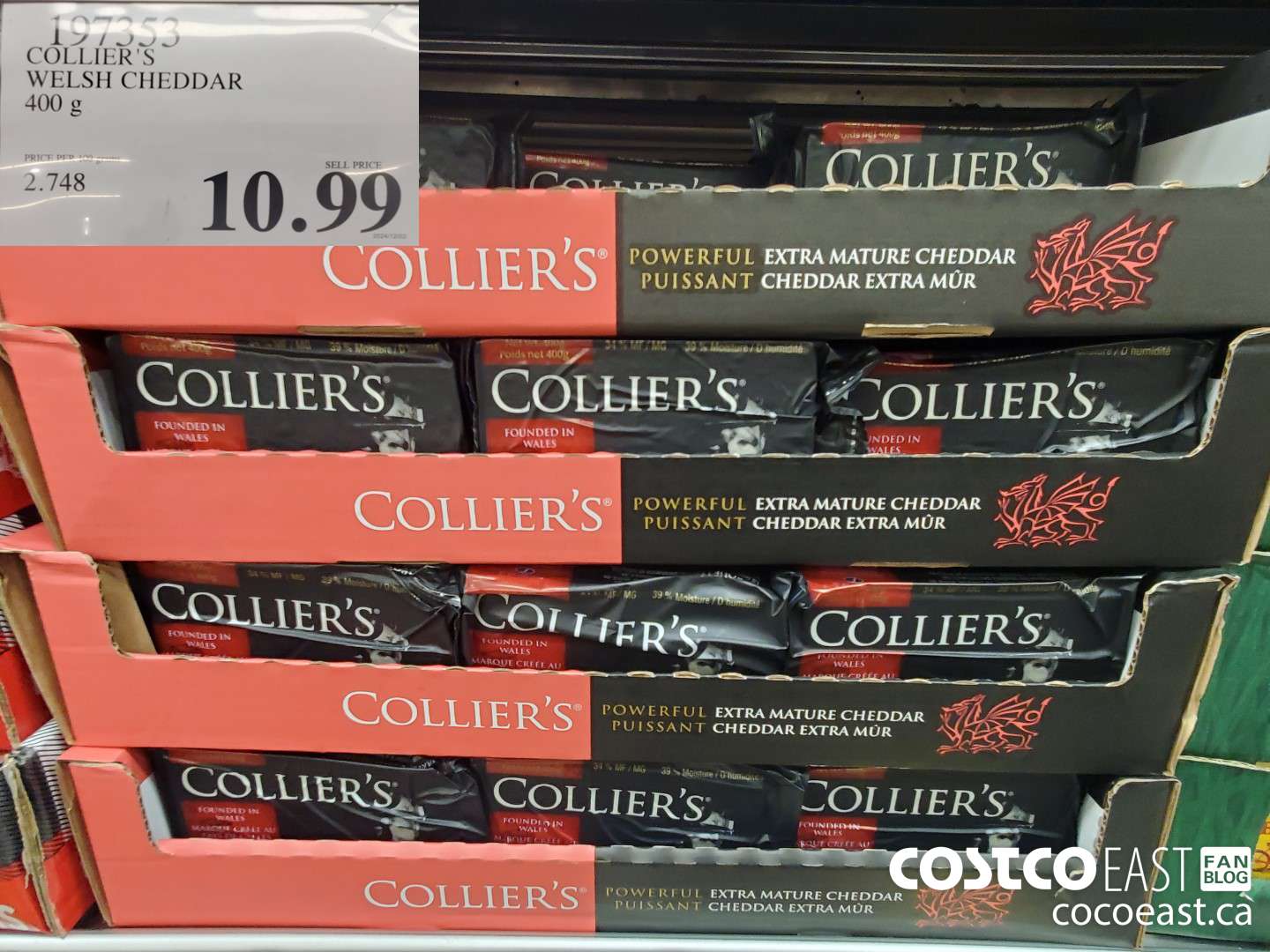 197353 COLLIER'S WELSH CHEDDAR 400G $10.99