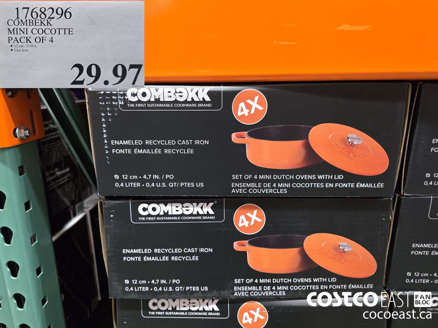 1768296 COMBEKK MINI COCOTTE pack of 4 $29.97