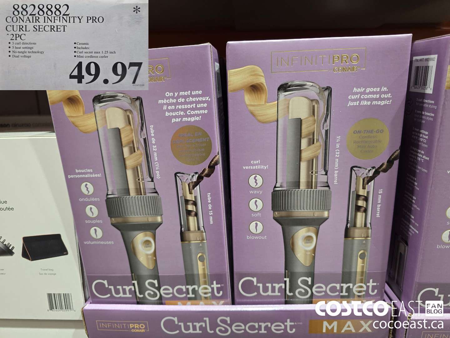 8828882 CONAIR INFINITY PRO CURL SECRET 2PC $49.97