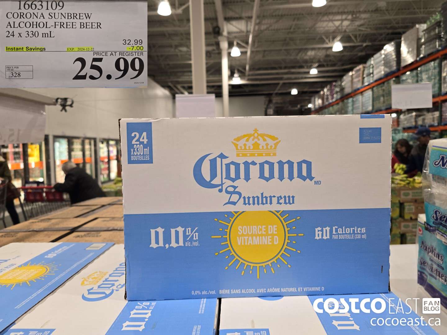 1663109 CORONA SUNBREW ALCOHOL-FREE BEER 24 X 330ML ($7.00 INSTANT SAVINGS EXPIRES ON 2024-12-22) $25.99