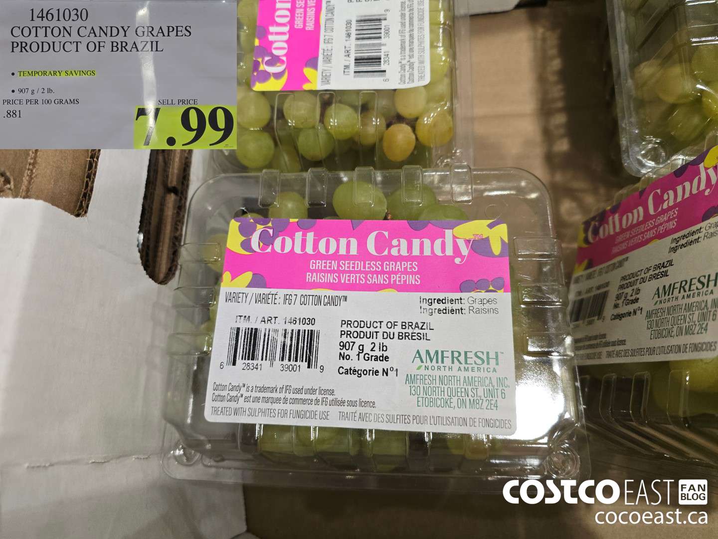 1461030 COTTON CANDY GRAPES PRODUCT OF BRAZIL $7.99