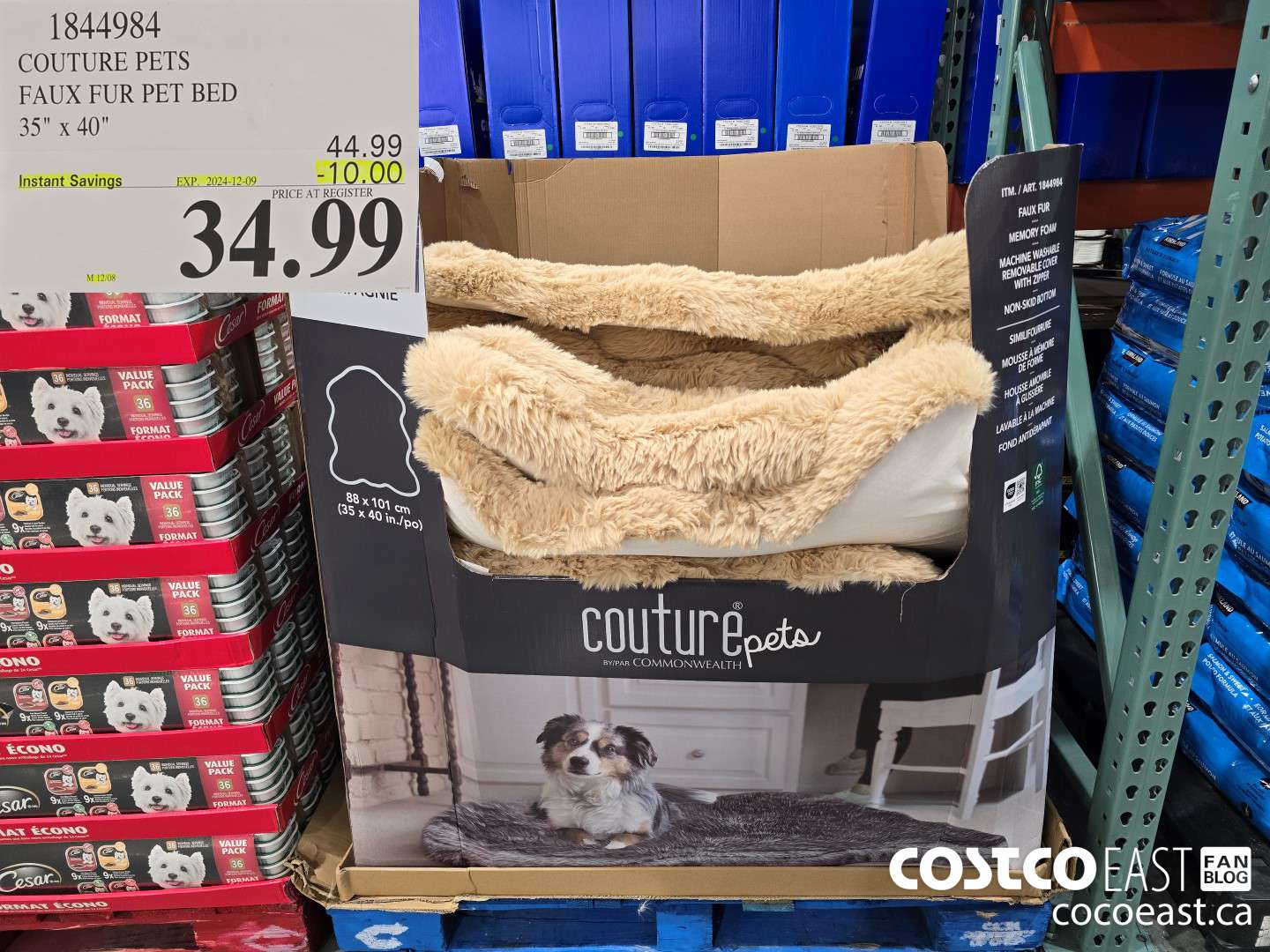 1844984 COUTURE PETS FAUX FUR PET BED 35