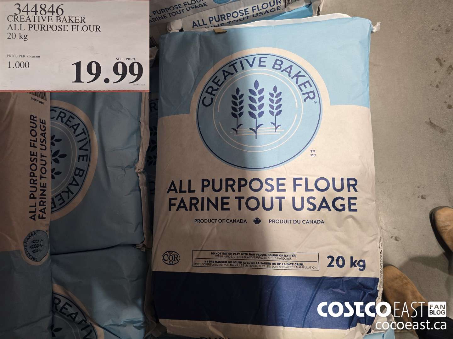344846 CREATIVE BAKER ALL PURPOSE FLOUR 20 KG $19.99