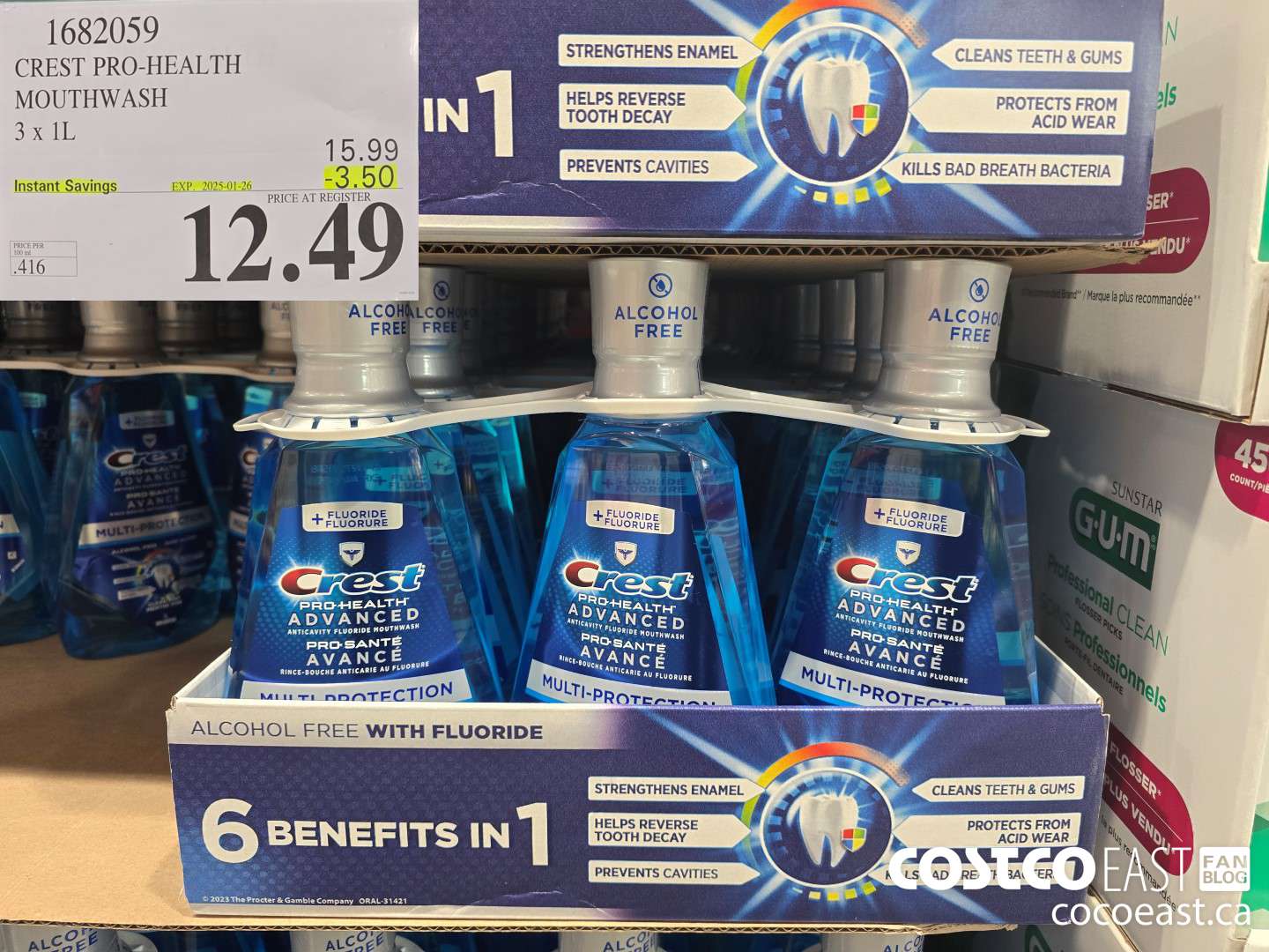 1682059 CREST PRO-HEALTH MOUTHWASH 3 X 1L ($3.50 INSTANT SAVINGS EXPIRES ON 2025-01-26) $12.49