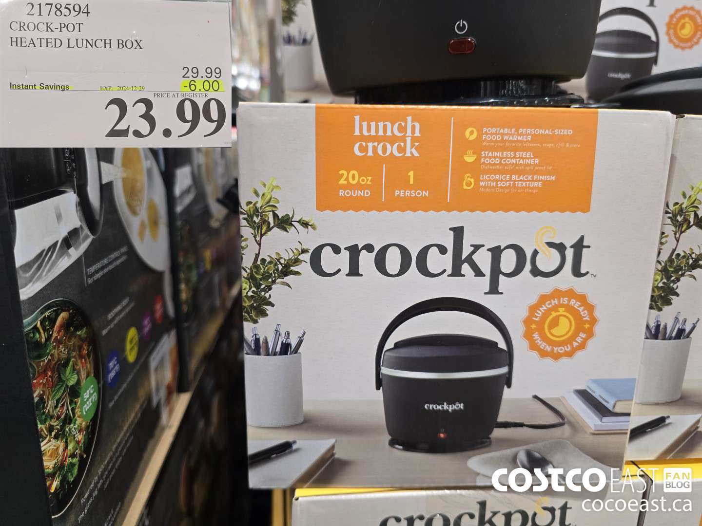 2178594 CROCK-POT HEATED LUNCH BOX ($6.00 INSTANT SAVINGS EXPIRES ON 2024-12-29) $23.99