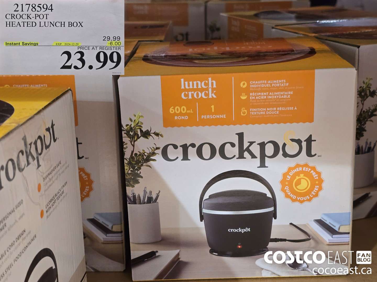 2178594 CROCK-POT HEATED LUNCH BOX ($6.00 INSTANT SAVINGS EXPIRES ON 2024-12-29) $23.99