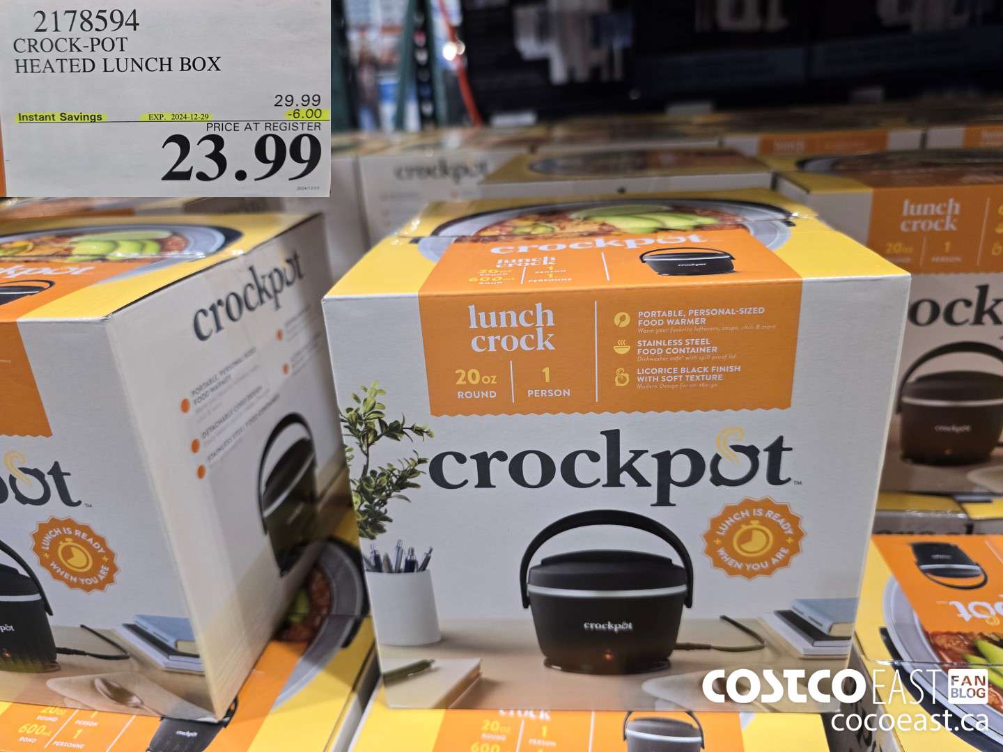 2178594 CROCK-POT HEATED LUNCH BOX ($6.00 INSTANT SAVINGS EXPIRES ON 2024-12-29) $23.99