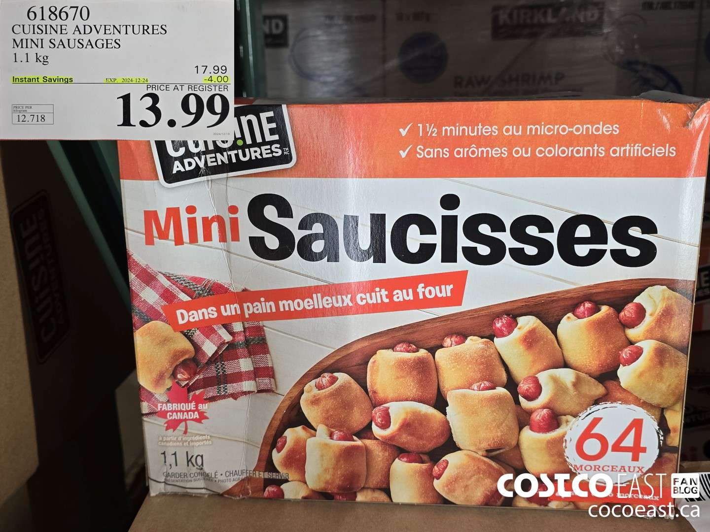 618670 CUISINE ADVENTURES MINI SAUSAGES 1.1 KG ($4.00 INSTANT SAVINGS EXPIRES ON 2024-12-24) $13.99