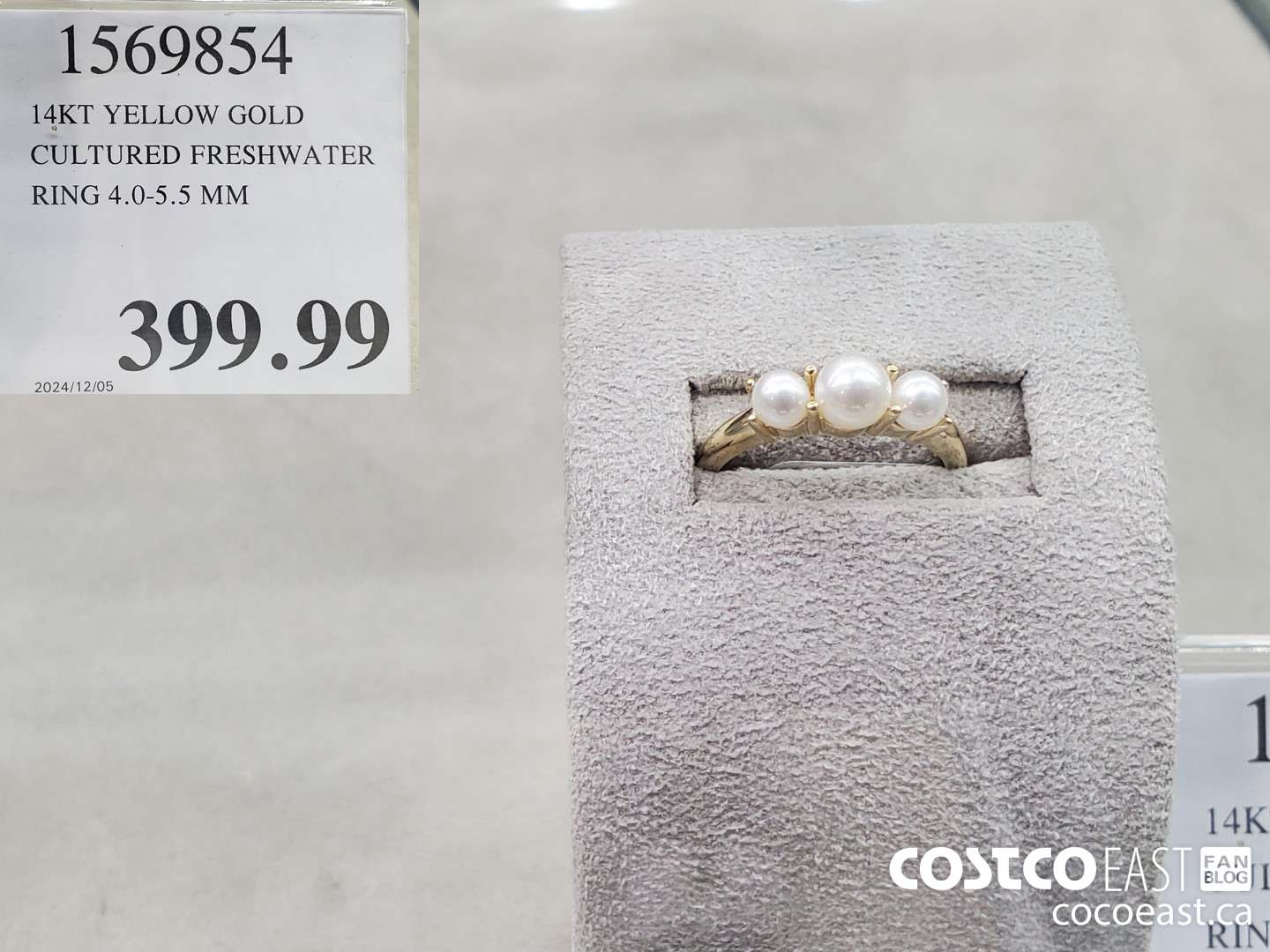 1569854 CULTURED FRESHWATER RING 4.0-5.5 MM  $399.99