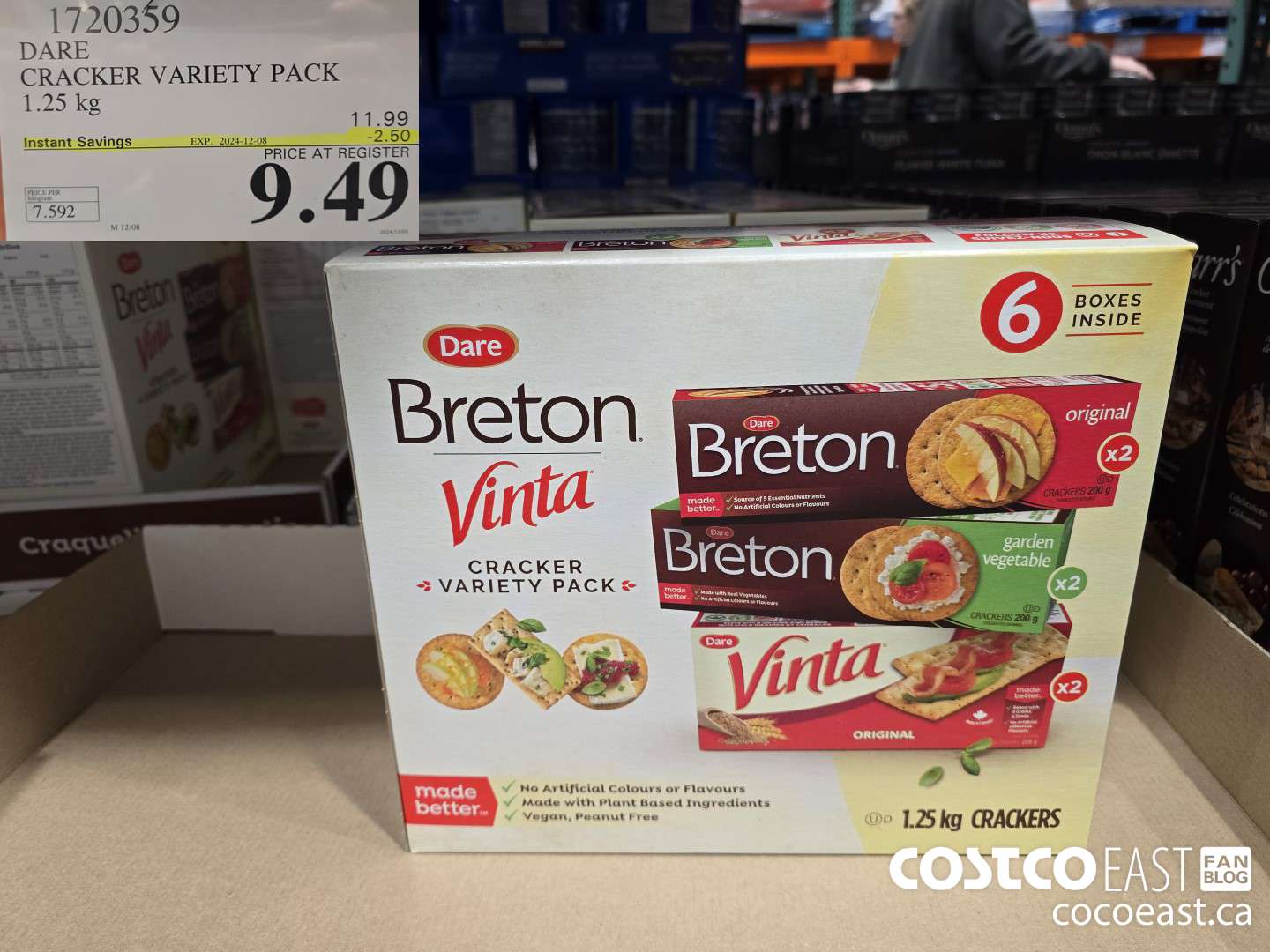 1720359 DARE CRACKER VARIETY PACK 1.25 kg ($2.50 INSTANT SAVINGS EXPIRES ON 2024-12-08) $9.49