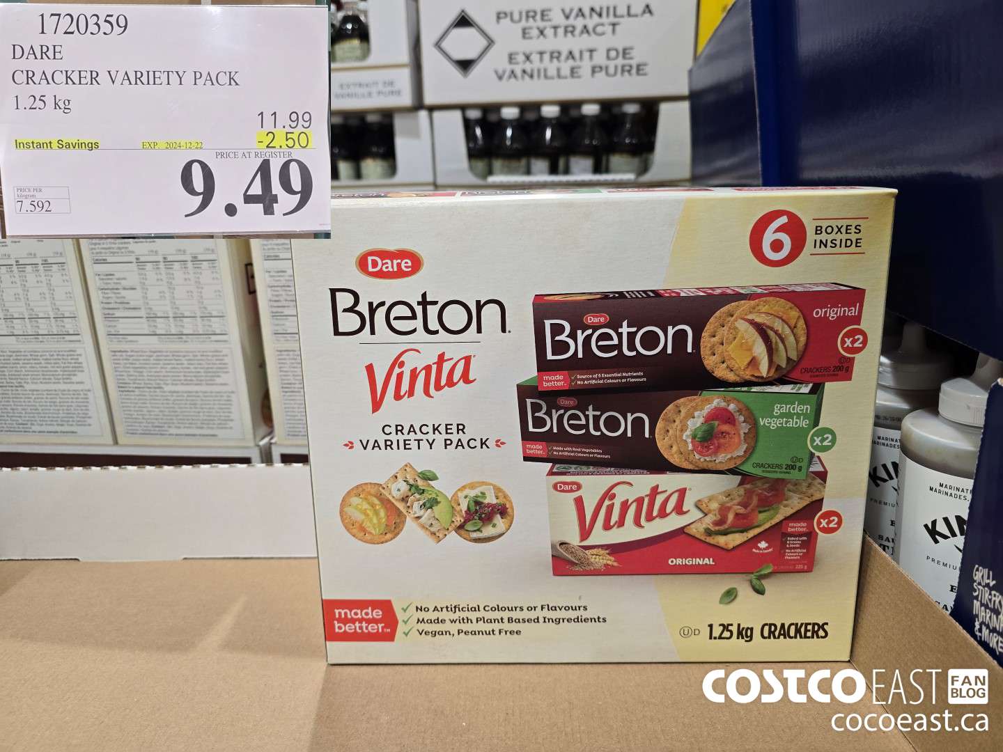 1720359 DARE CRACKER VARIETY PACK 1.25 kg ($2.50 INSTANT SAVINGS EXPIRES ON 2024-12-22) $9.49