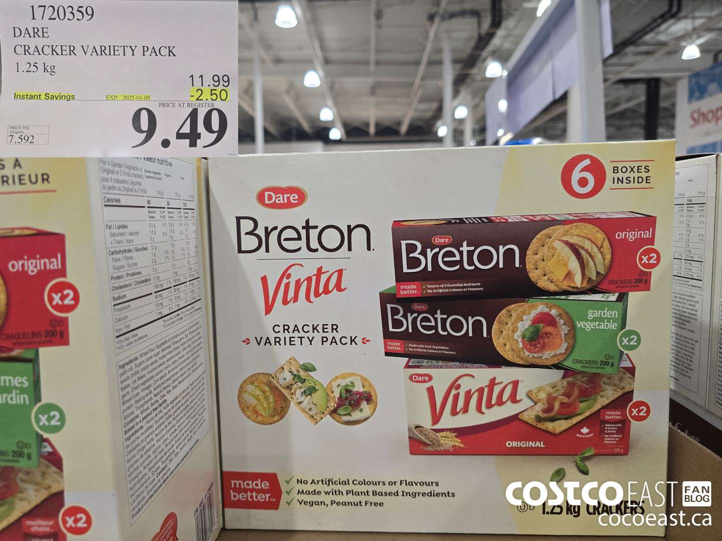 1720359 DARE CRACKER VARIETY PACK 1.25 kg ($2.50 INSTANT SAVINGS EXPIRES ON 2025-01-05) $9.49