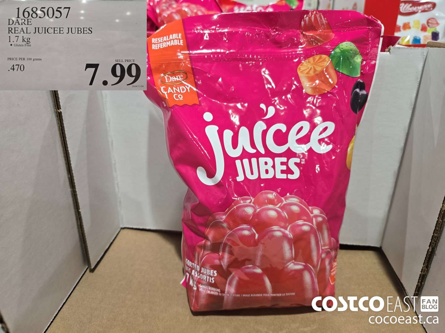 1685057 DARE REAL JUICEE JUBES 1.7 kg $7.99
