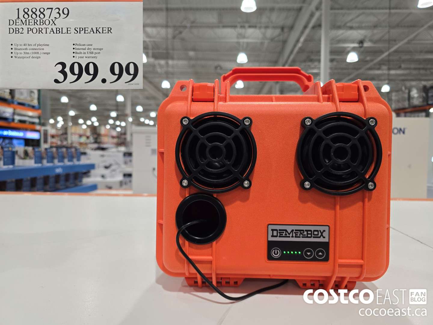 1888739 DEMERBOX DB2 PORTABLE SPEAKER $399.99