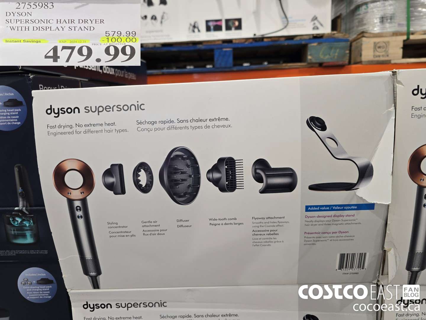 2755983 DYSON SUPERSONIC HAIR DRYER WITH DISPLAY STAND ($100.00 INSTANT SAVINGS EXPIRES ON 2024-12-31) $479.99