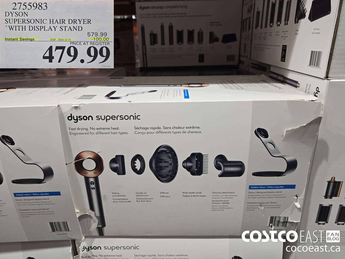 2755983 DYSON SUPERSONIC HAIR DRYER WITH DISPLAY STAND ($100.00 INSTANT SAVINGS EXPIRES ON 2024-12-31) $479.99