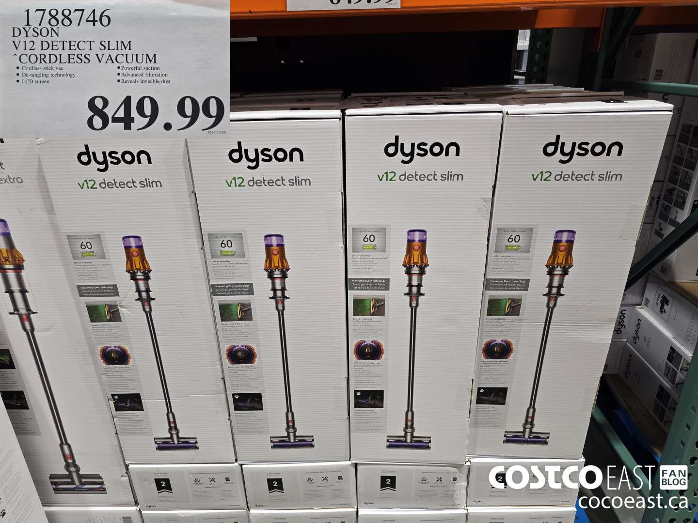 1788746 DYSON V12 DETECT SLIM CORDLESS VACUUM $849.99