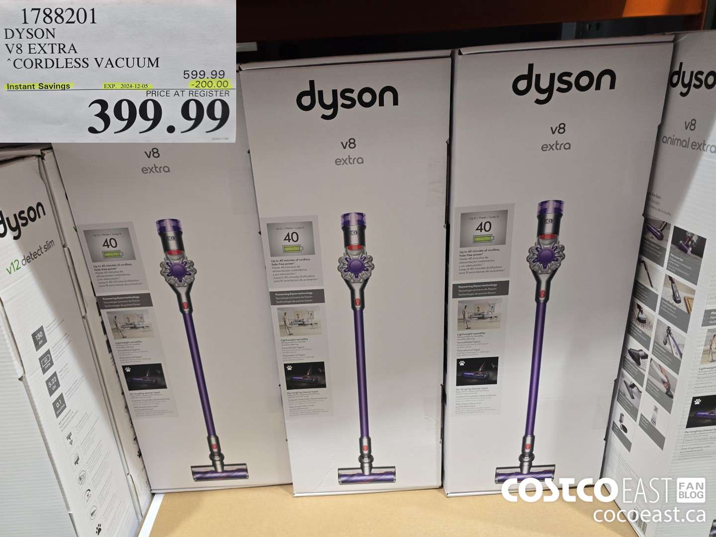 1788201 DYSON V8 EXTRA “CORDLESS VACUUM ($200.00 INSTANT SAVINGS EXPIRES ON 2024-12-05) $399.99