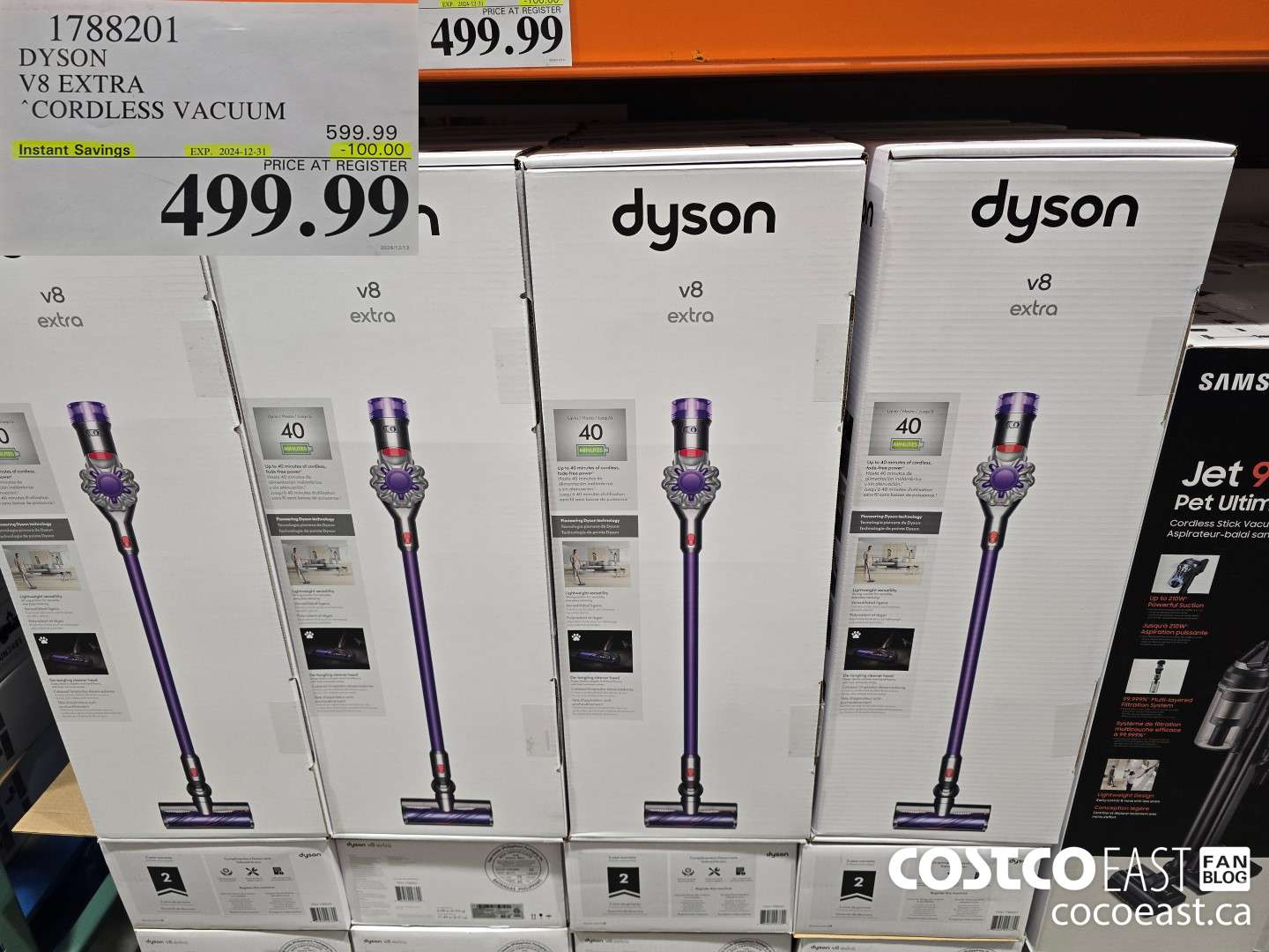 1788201 DYSON V8 EXTRA “CORDLESS VACUUM ($100.00 INSTANT SAVINGS EXPIRES ON 2024-12-31) $499.99