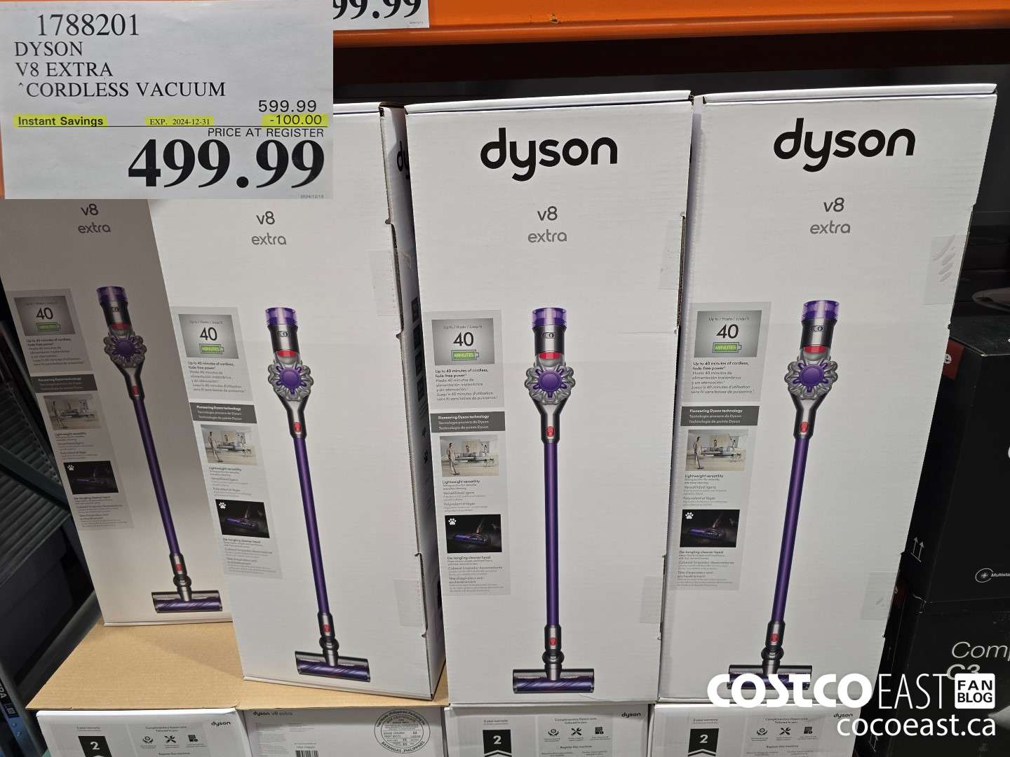 1788201 DYSON V8 EXTRA “CORDLESS VACUUM ($100.00 INSTANT SAVINGS EXPIRES ON 2024-12-31) $499.99