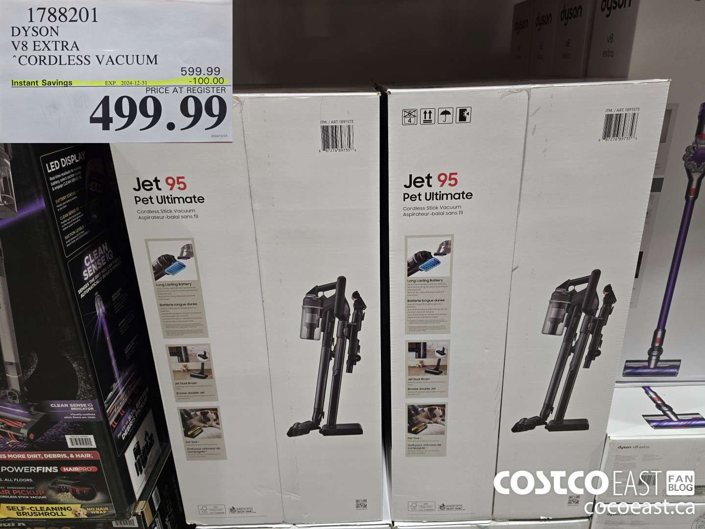 1788201 DYSON V8 EXTRA CORDLESS VACUUM ($100.00 INSTANT SAVINGS EXPIRES ON 2024-12-31) $499.99