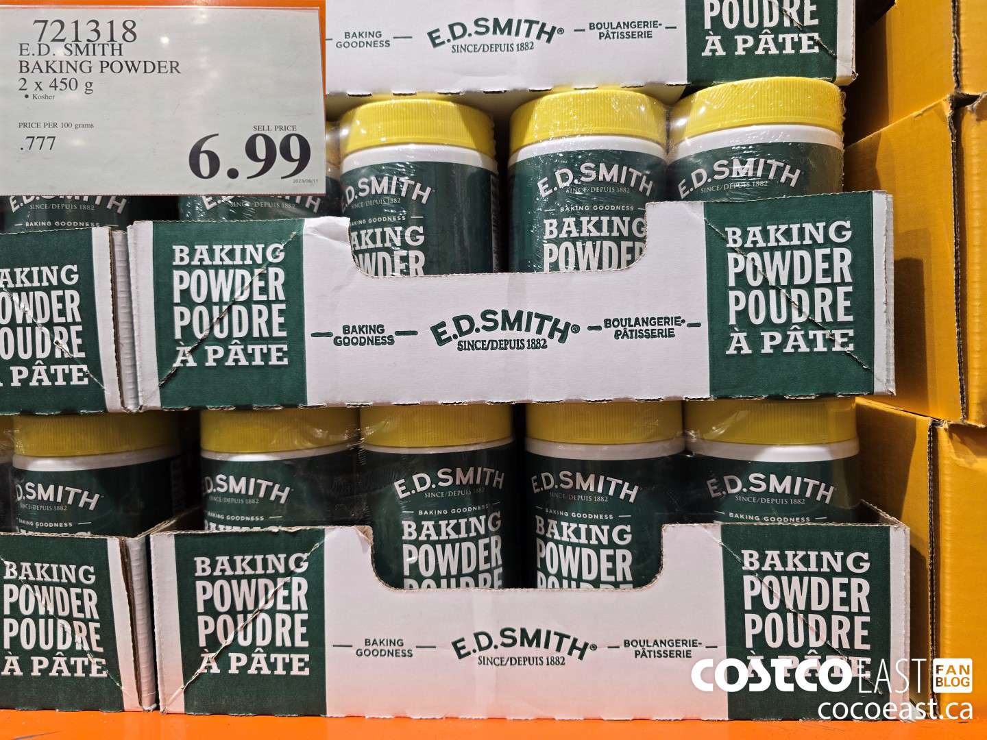 721318 E.D. SMITH BAKING POWDER 2 x 450 g $6.99