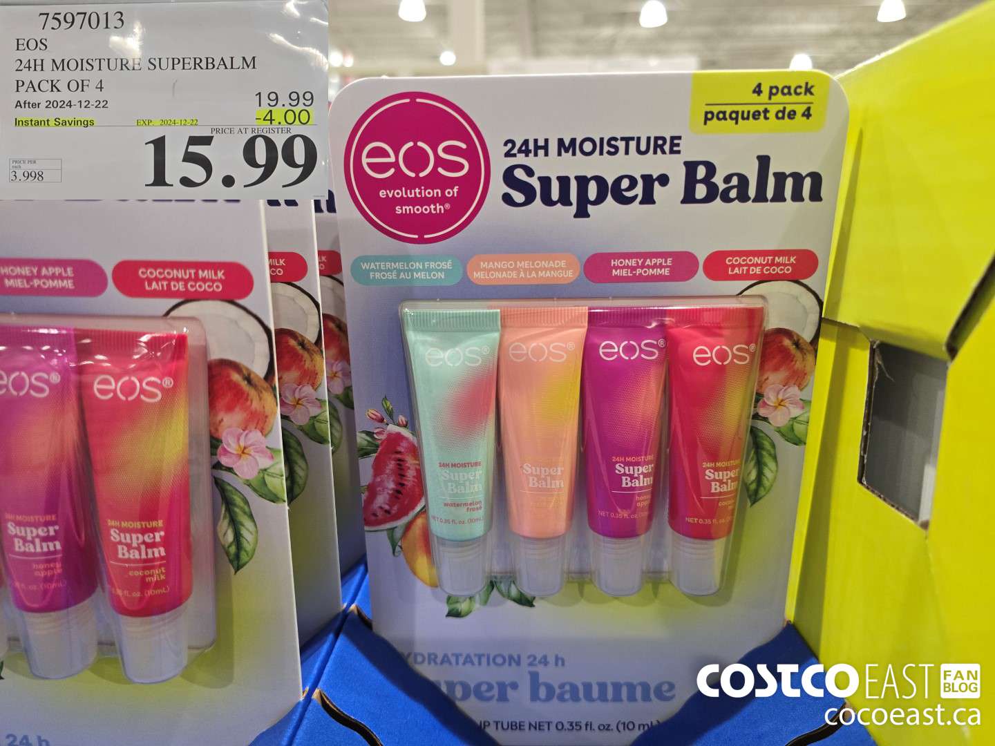 7597013 EOS 24H MOISTURE SUPERBALM PACK OF 4 ($4.00 INSTANT SAVINGS EXPIRES ON 2024-12-22) $15.99