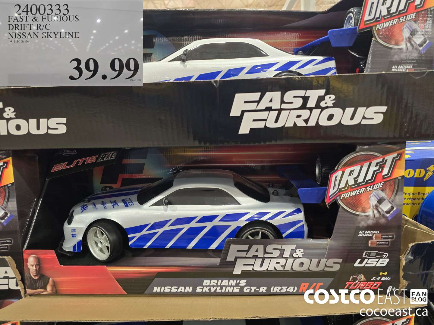 2400333 FAST & FURIOUS DRIFT R/C NISSAN SKYLINE $39.99