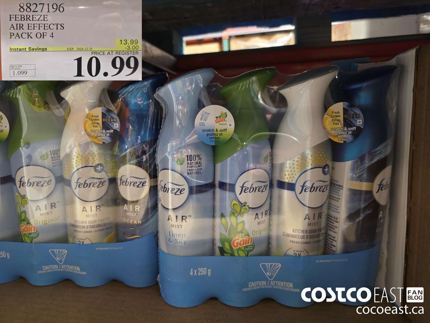 8827196 FEBREZE AIR EFFECTS PACK OF 4 ($3.00 INSTANT SAVINGS EXPIRES ON 2024-12-25) $10.99