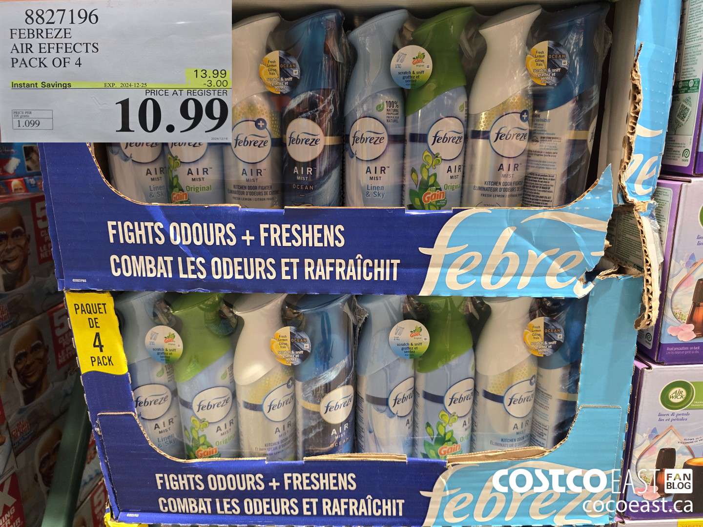 8827196 FEBREZE AIR EFFECTS PACK OF 4 ($3.00 INSTANT SAVINGS EXPIRES ON 2024-12-25) $10.99
