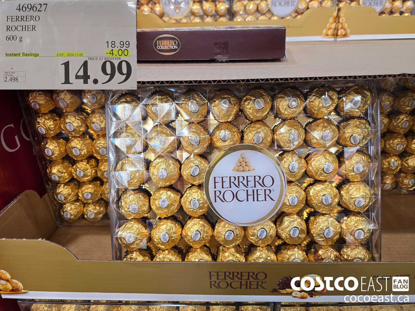 469627 FERRERO ROCHER 600 G ($4.00 INSTANT SAVINGS EXPIRES ON 2024-12-08) $14.99
