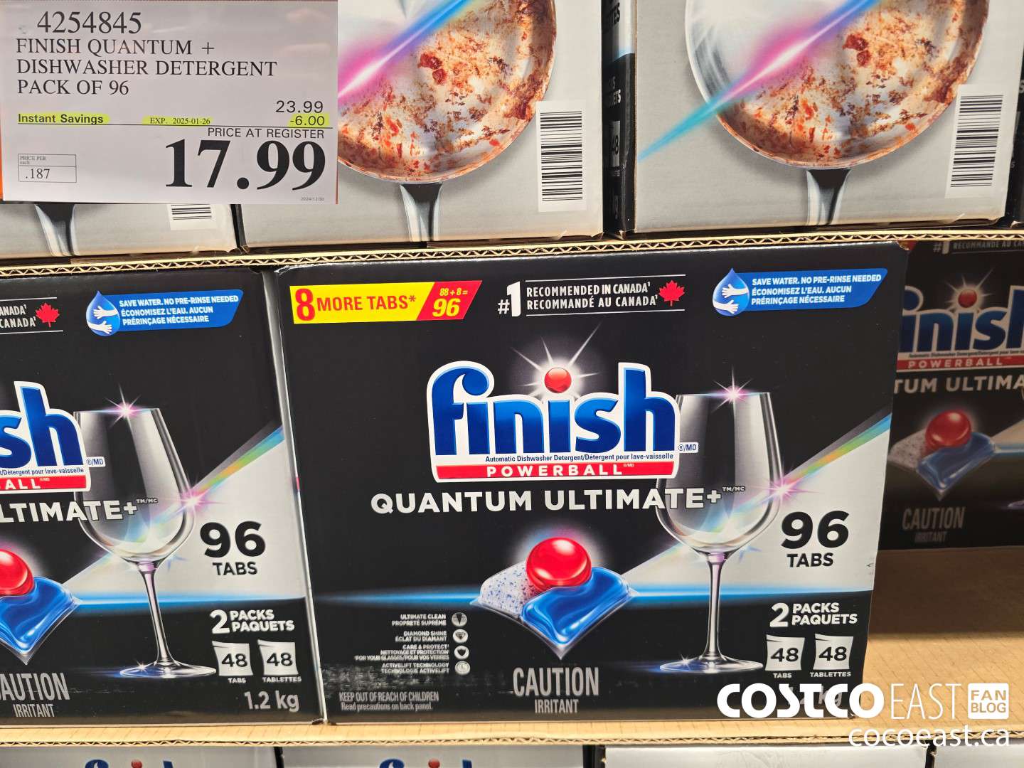 4254845 FINISH QUANTUM + DISHWASHER DETERGENT PACK OF 96 ($6.00 INSTANT SAVINGS EXPIRES ON 2025-01-26) $17.99