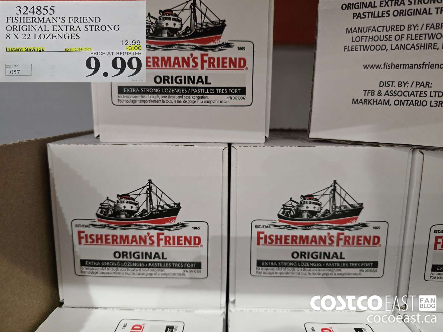 324855 FISHERMAN'S FRIEND ORIGINAL EXTRA STRONG 8 X 22 LOZENGES ($3.00 INSTANT SAVINGS EXPIRES ON 2024-12-29) $9.99