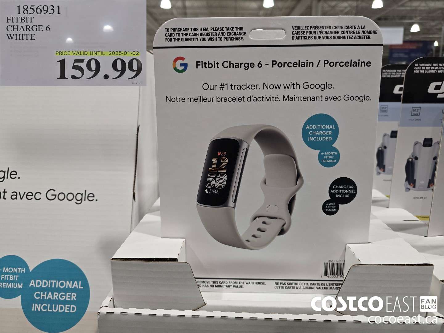 1856931 FITBIT CHARGE 6 WHITE $159.99