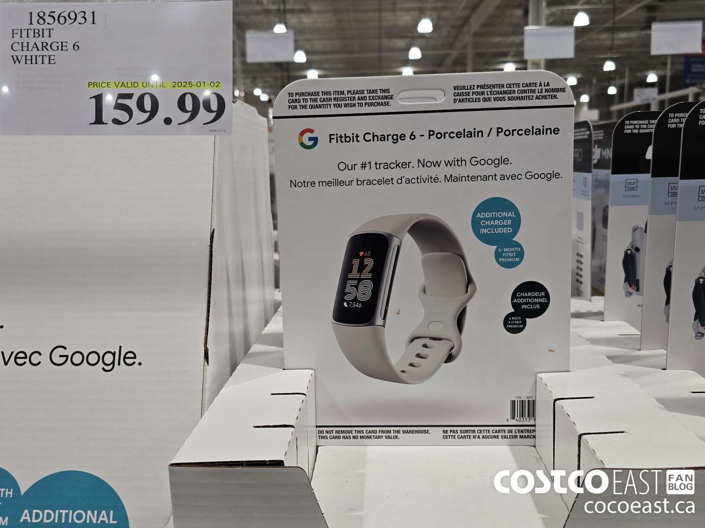 1856931 FITBIT CHARGE 6 WHITE $159.99