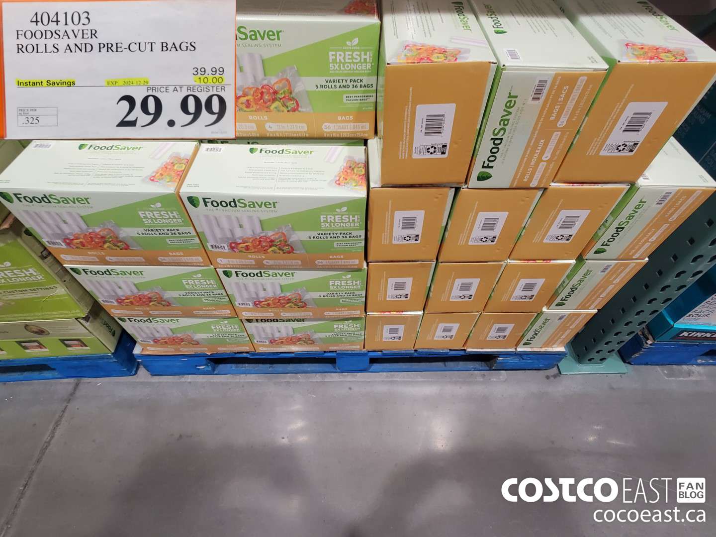 404103 FOODSAVER ROLLS AND PRE-CUT BAGS ($10.00 INSTANT SAVINGS EXPIRES ON 2024-12-29) $29.99