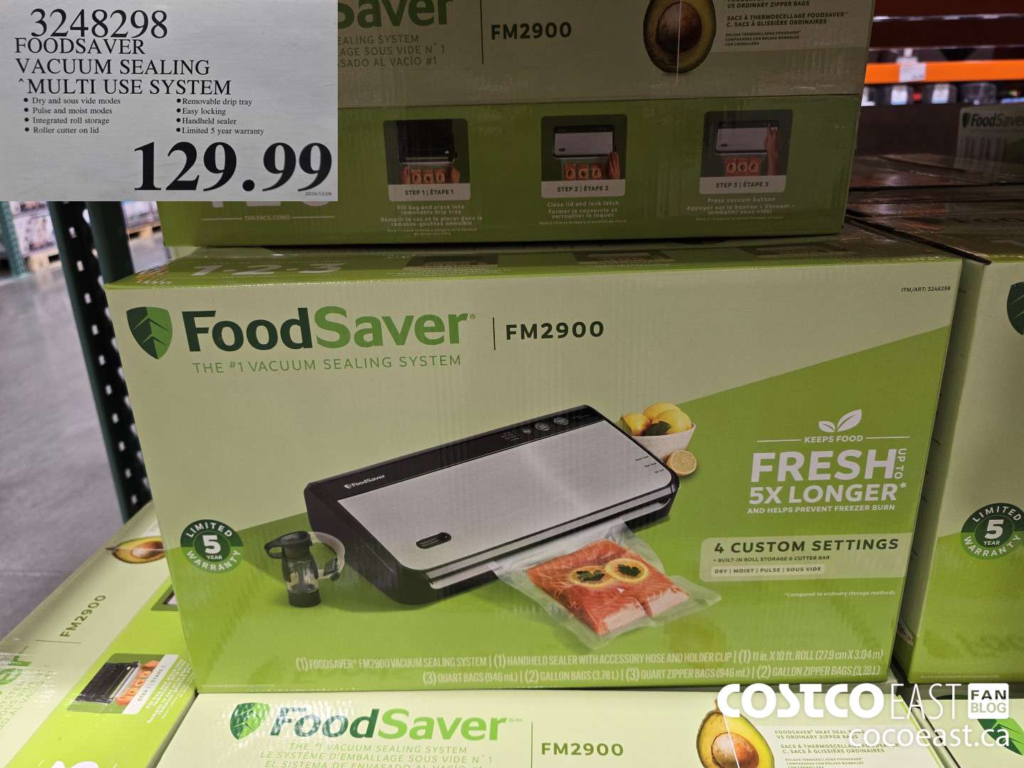 3248298 FOODSAVER VACUUM SEALING MULTI USE SYSTEM $129.99