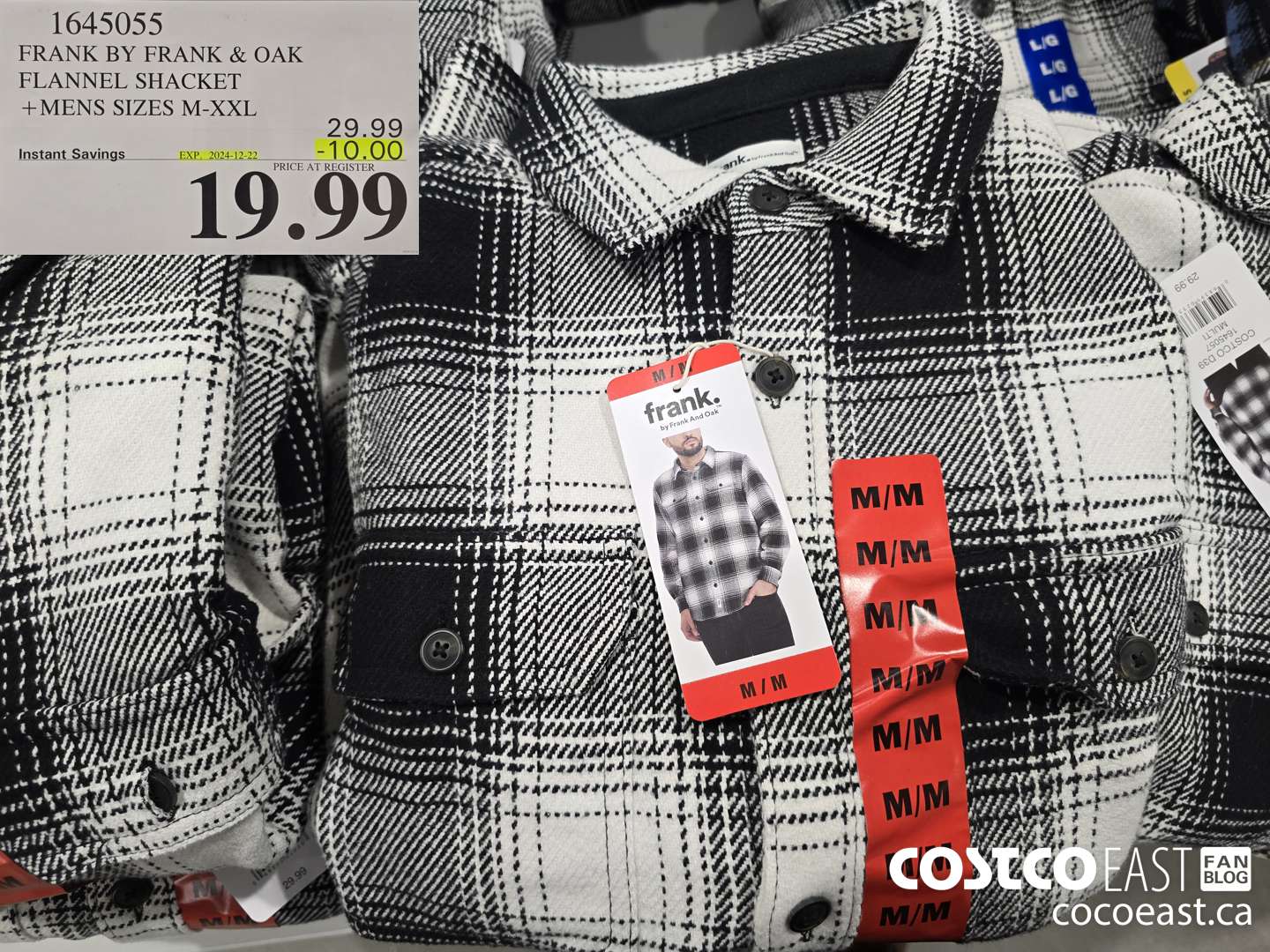 1645055 FRANK BY FRANK & OAK FLANNEL SHACKET +MENS SIZES S-XXL ($10.00 INSTANT SAVINGS EXPIRES ON 2024-12-22) $19.99
