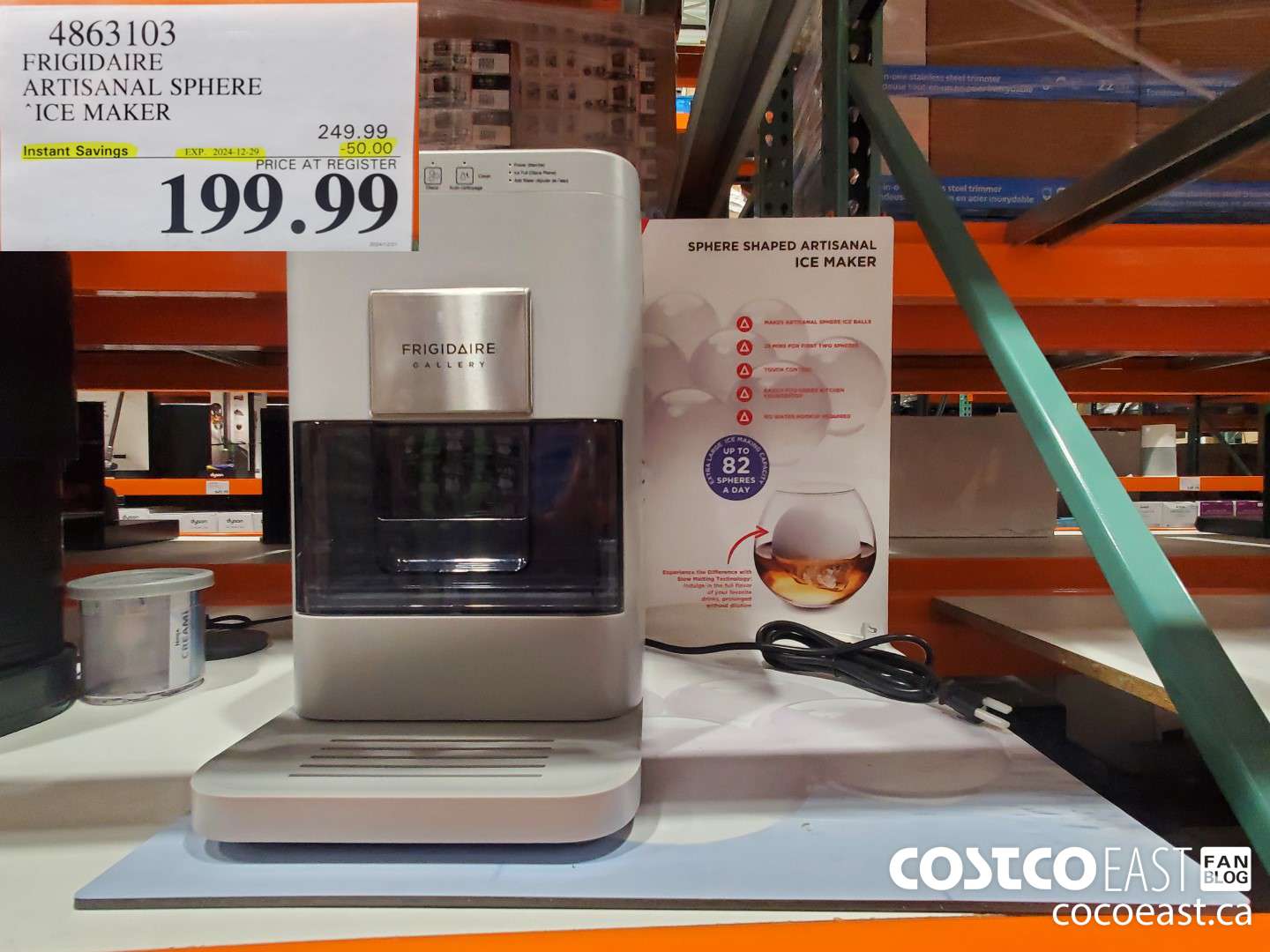 4863103 FRIGIDAIRE ARTISINAL SPHERE ICE MAKER  ($50.00 INSTANT SAVINGS EXPIRES ON 2024-12-29) $199.99