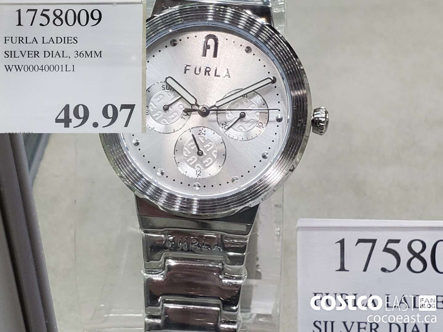 1758009 FURLA LADIES SILVER DIAL, 36MM WWOO0040001L1  $49.97