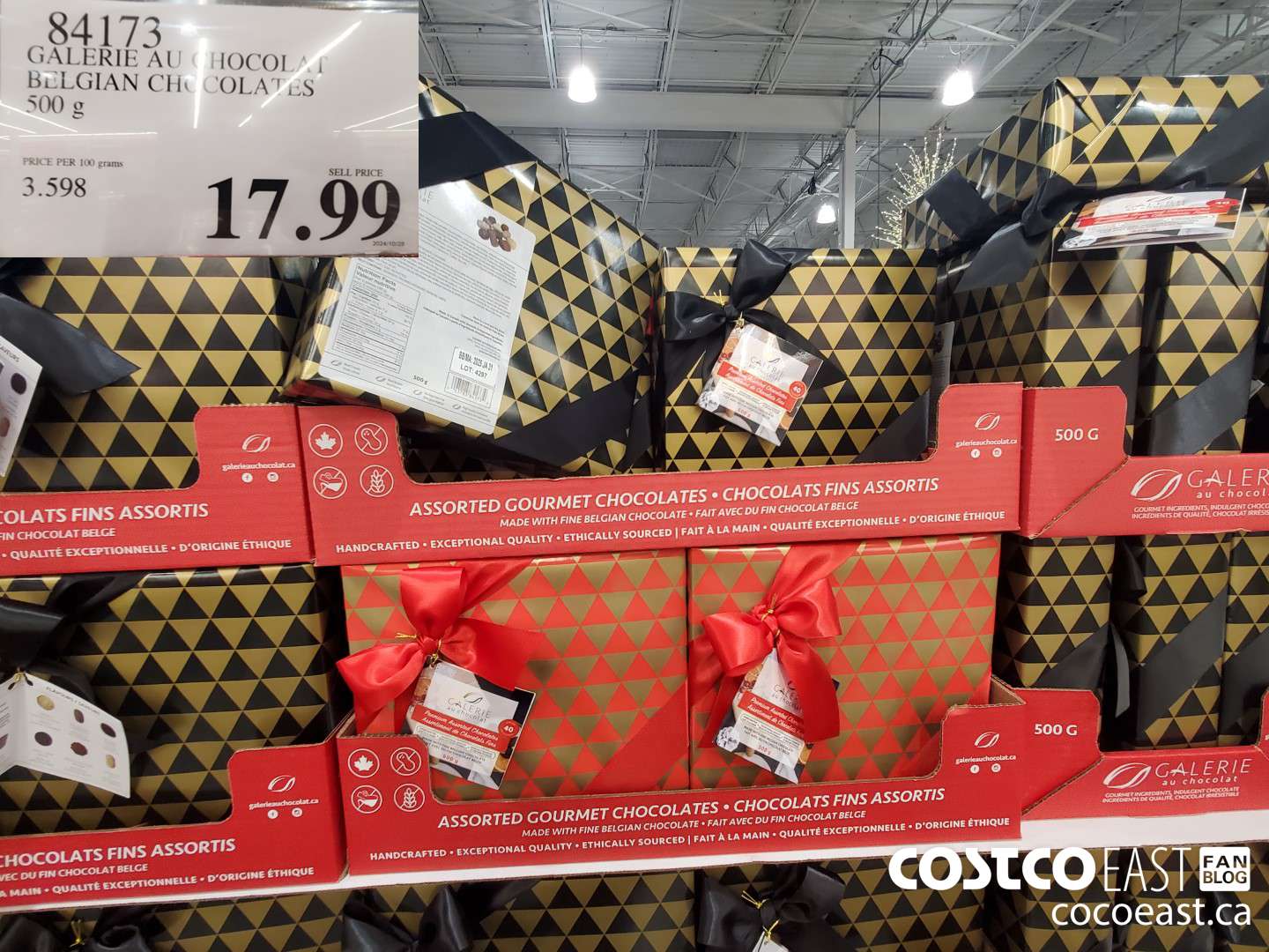 84173 GALERIE AU CHOCOLAT BELGIAN CHOCOLATES 500 G $17.99