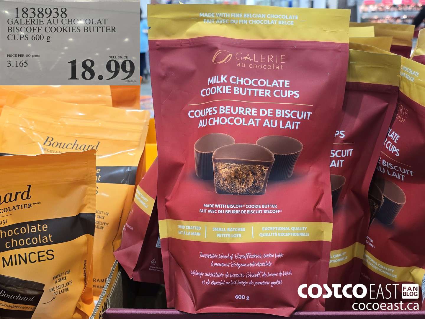 1838938 GALERIE AU CHOCOLAT BISCOFF COOKIES BUTTER CUPS 600 g $18.99