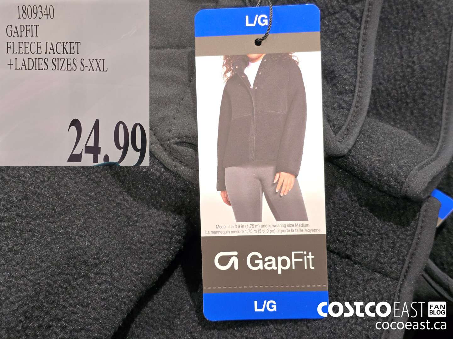 109340 GAPFIT FLEECE JACKET +LADIES SIZES S-XXL $24.99